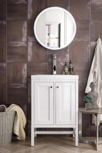 Addison 2422 Single Vanity Cabinet Glossy White
