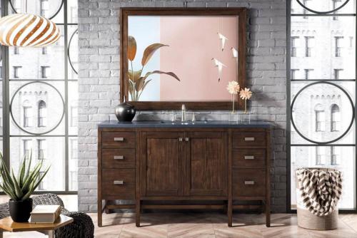 Addison 6022 Single Vanity Cabinet Mid Century Acacia
